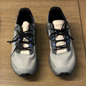 On Running Women's Light Gray, Black & Pale Pink Running Shoes